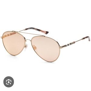 Burberry pink Aviator Sunglasses flat lens